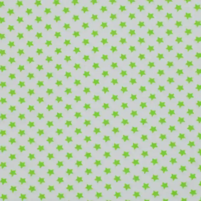 Strickstoff Stern fluo grün Markenprodukt