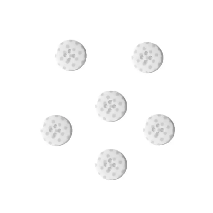 Knöpfe Vichy mit Punkten 18 mm grau Meistverkauft