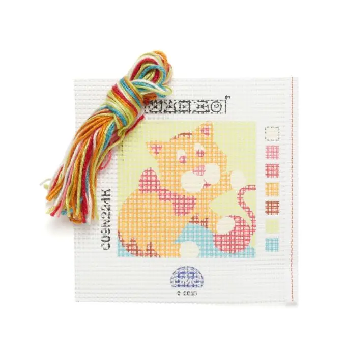 Geld-Zurück-Garantie Großloch-Strickset Chaton 15x15cm