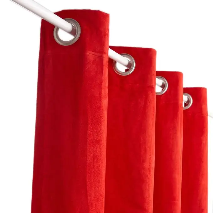 Exklusiv Uni Roter Rideau Suédine 140×260 cm