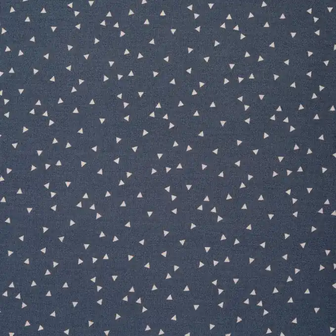 Popeline Stoff Dreiecke Blau 150cm Breite Gleich Bestellen