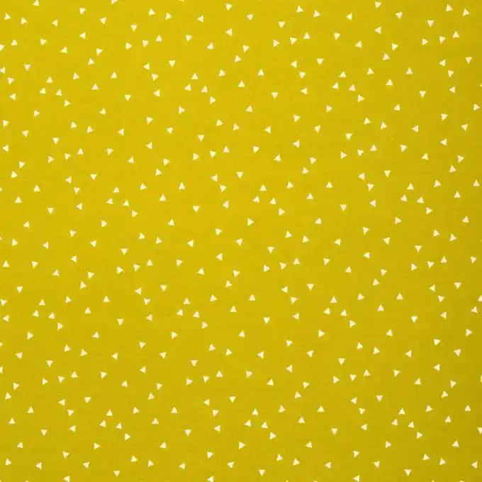 Popeline Stoff mit grünen Dreiecken, 148 cm Breite Gratis Versand