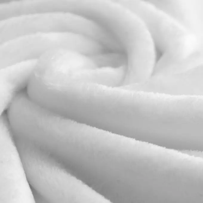 Begrenztes Angebot Fleecestoff, einfarbig weiß