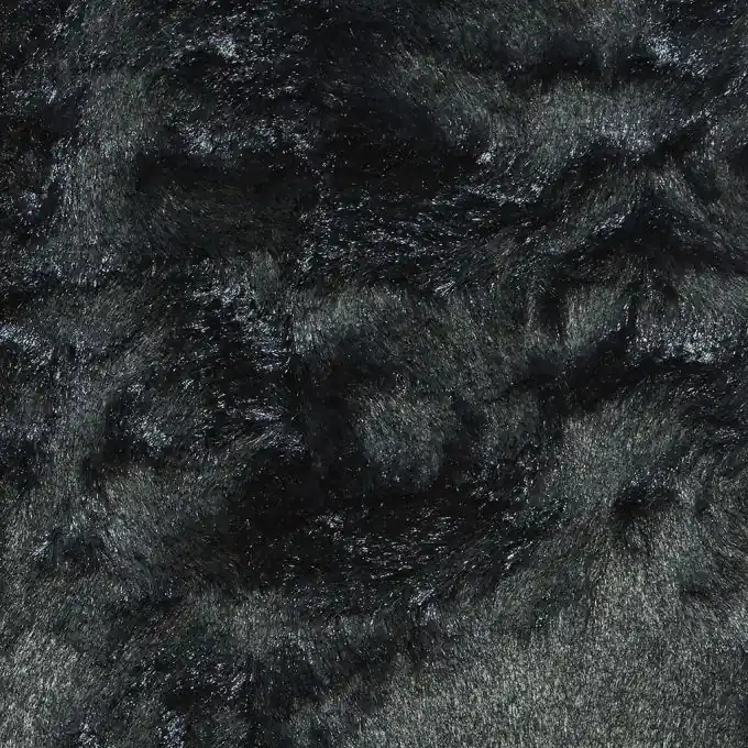 Letzte Chance Leichtes Kunstfell, einfarbig schwarz