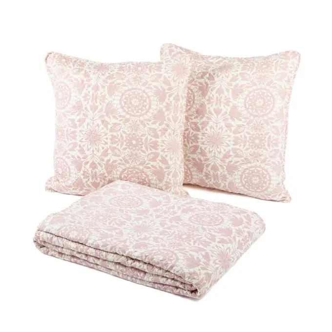 Sonderangebot Attrape-Rêve Boutis-Set 250x260cm + 2 Taies 65x65cm – Bunt