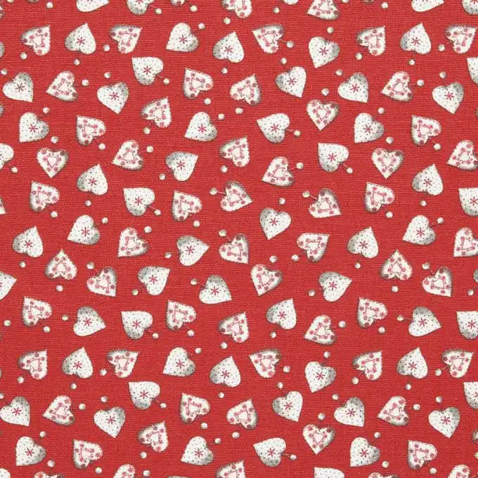 Baumwollstoff Dick Herzdruck Weihnachten 280cm Breite Gratis Versand