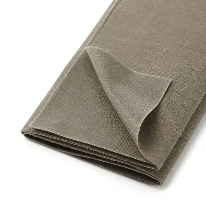 Echt Thermoklebender Streifen aus Baumwolle, kaki