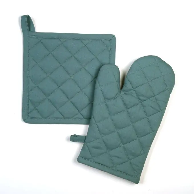 Handschuh- und Topflappen-Set blau Bestpreis