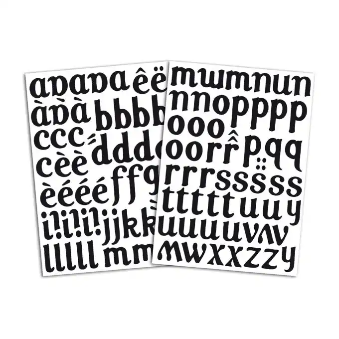 Bügelbild Alphabet Finale Aktion