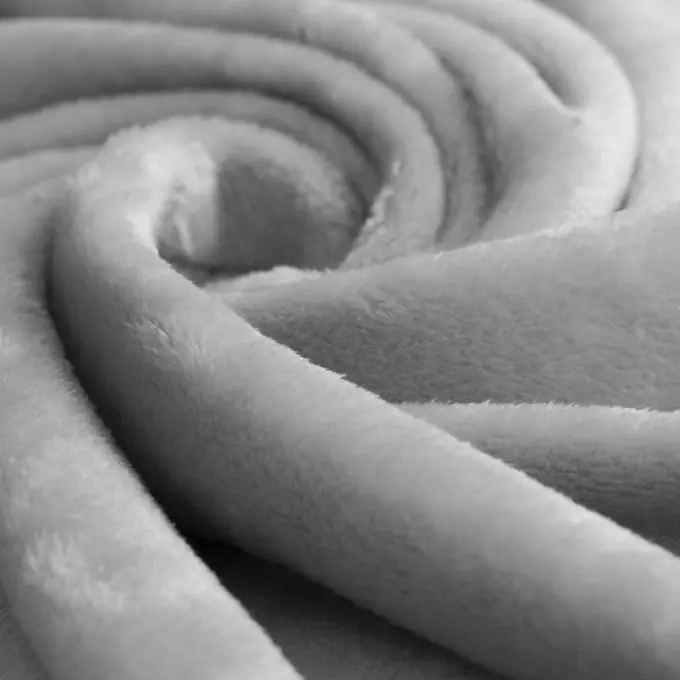 Handgefertigt Plüschstoff einfarbig hellgrau