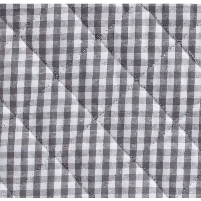 Neue Ware Gesteppter Stoff mit Karomuster und Mikrofleece-Futter.