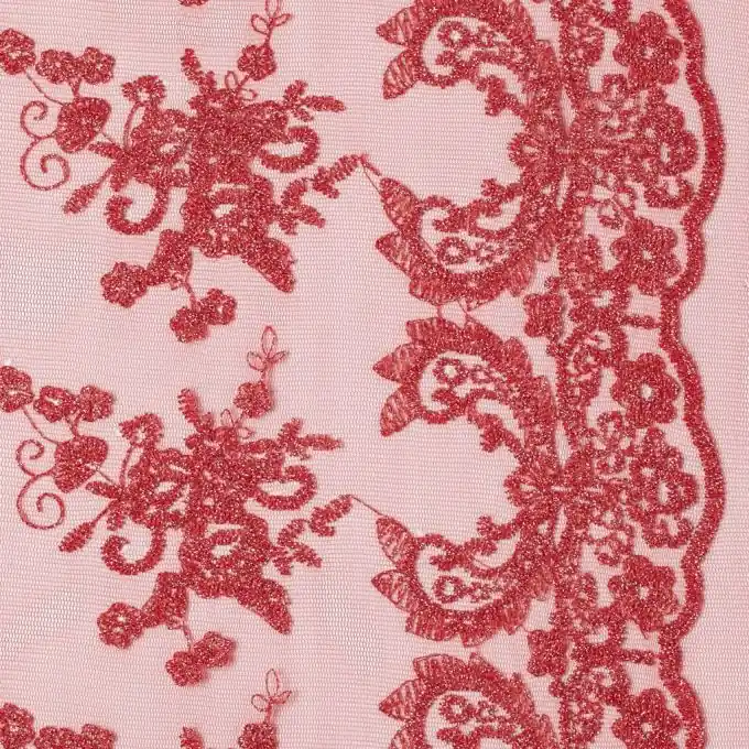 Preisknaller Blumenstickerei-Netzstoff 135cm Laize – Ton in Ton