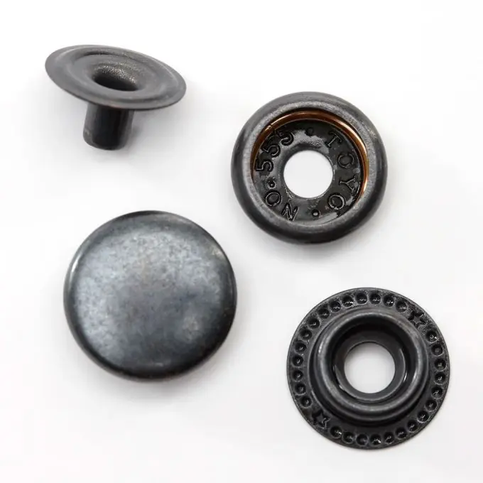 Jeans-Druckknopf Nr. 15, schwarz Mengenrabatt