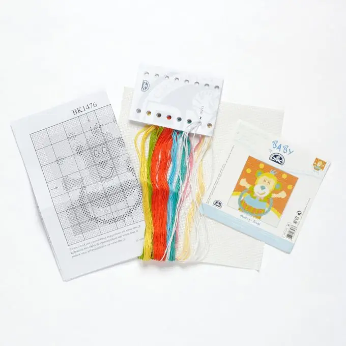 Mini Stickset Affe 11×11 cm – Kreuzstich Kit Expressversand