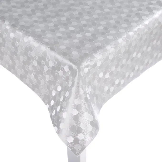 Silberfarbenes Wachstuch mit Sechsecken Mega-Angebot