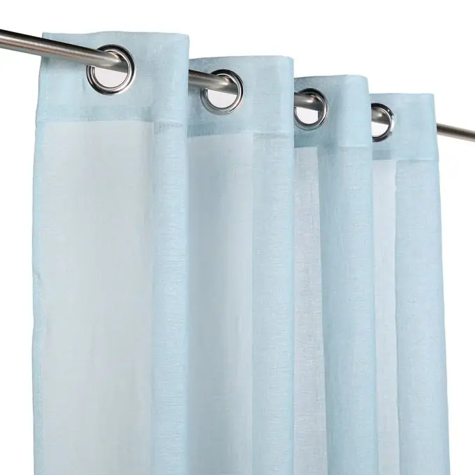 Sonderangebot Uni Voilagevorhang Mémoire Blau 140x240cm