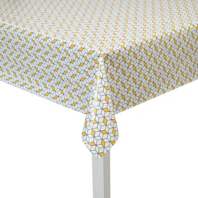 Toile ciree cube jaune Meistverkauft