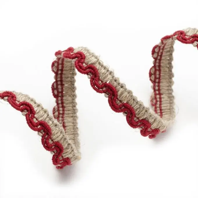 Posamentenborte Leinen matt und Rot Jetzt Kaufen