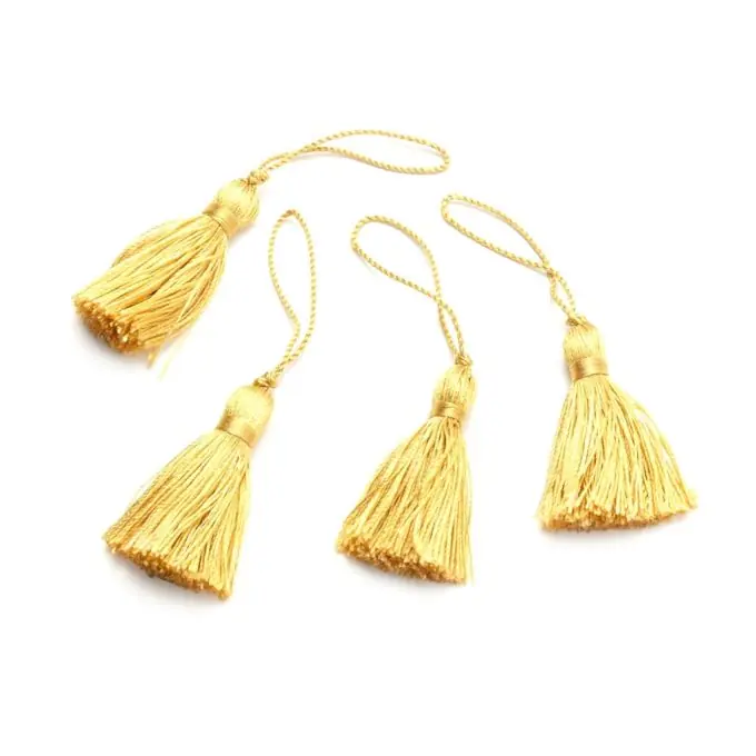 Gelbe, glänzende Quasten Heute Kaufen