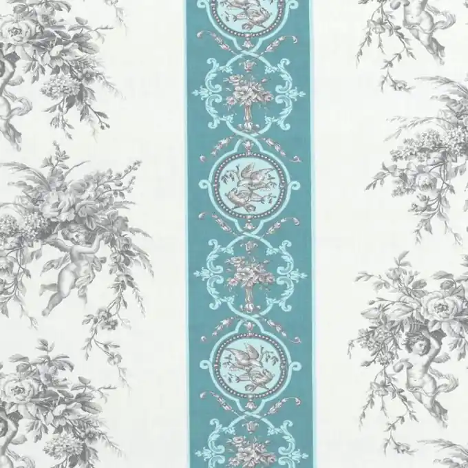 Kostenloser Rückversand Baumwollstoff Streifen Royal