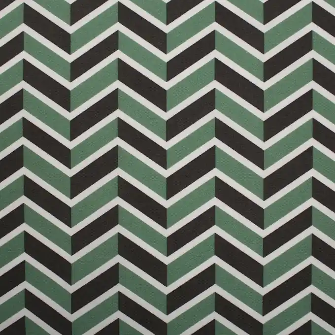 Kostenfreie Lieferung Baumwollstoff Chevrons grün