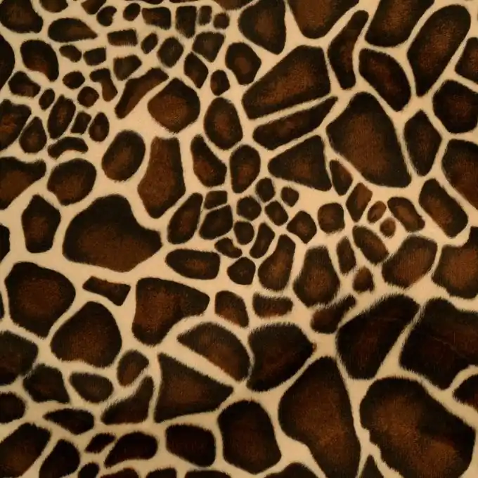 Giraffenmuster Velboa Stoff 150 cm Breite Heute Kaufen