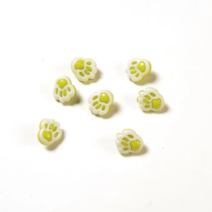 Knöpfe Katzenpfote grün Zertifiziert