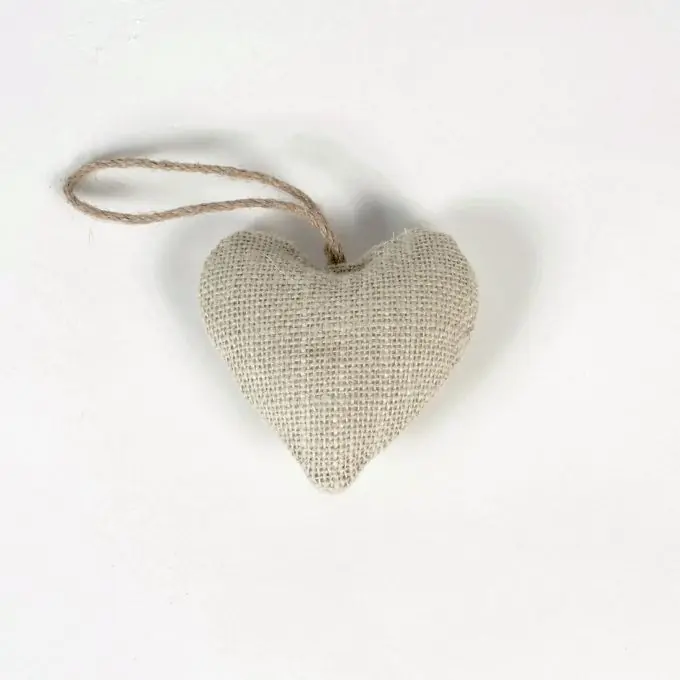 Finale Aktion Anhänger Herz Jute