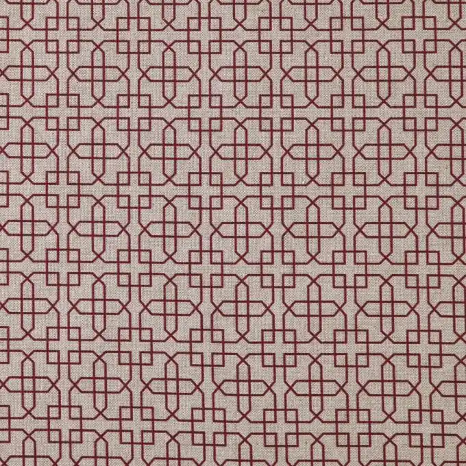 Bachette imprimee geometrique bordeaux Echt