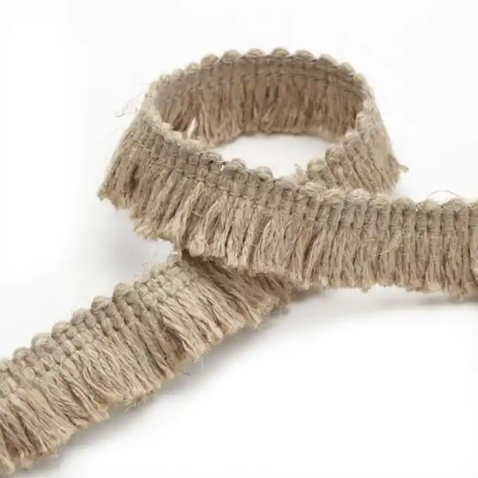 Fransenborte, Leinen matt Neue Ware