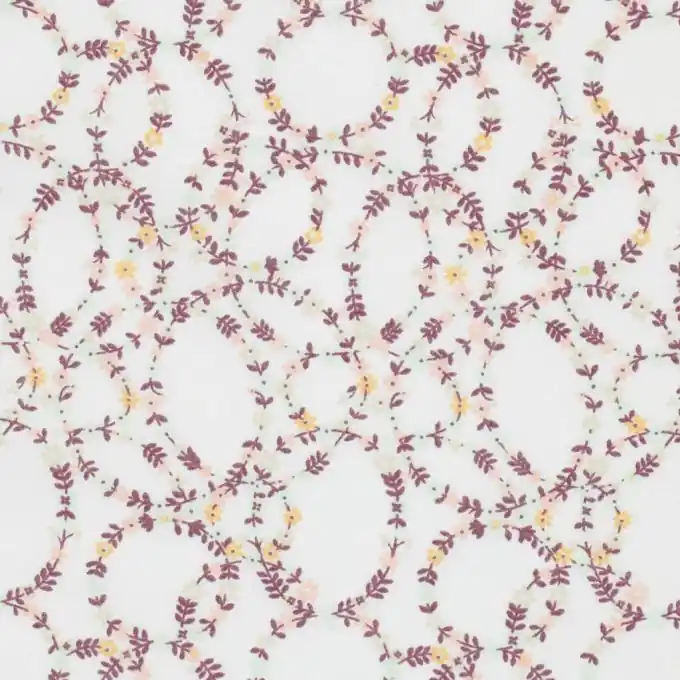 Sofort Bestellen Violettes Blumenmuster Popeline Rund 145 cm Breite