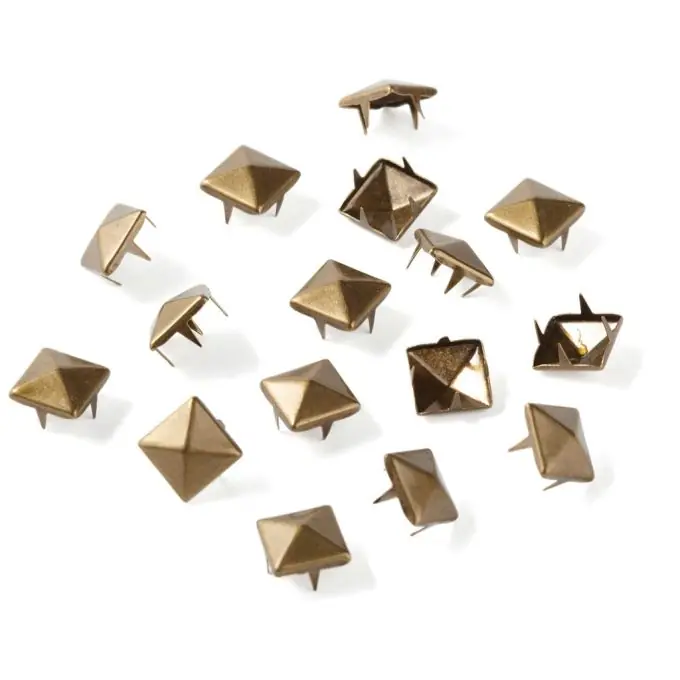 Quadratische Krallennieten, bronzefarben Versand Am Gleichen Tag