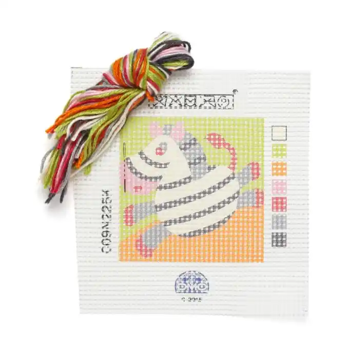 Abverkauf Großloch-Canvas-Kit Zebra 15×15 cm