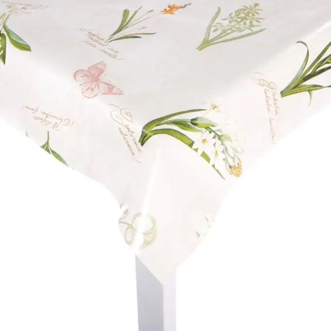 Sale Wachstuch Tischdecke Kräutermuster 140 cm Breite