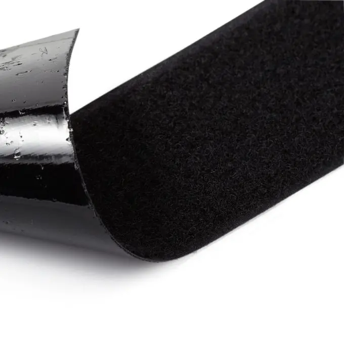 Gleich Bestellen Klettband mit Klebefläche, 50 mm – Flauschband, schwarz