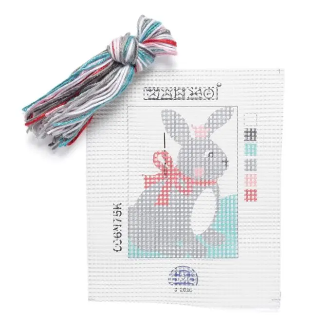 Großloch-Canvas-Set Hase 13x18cm Markenware