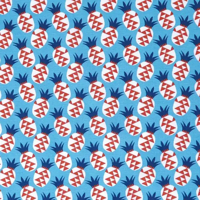 Cretonne imprimee carribean rouge – bayside Letzte Chance