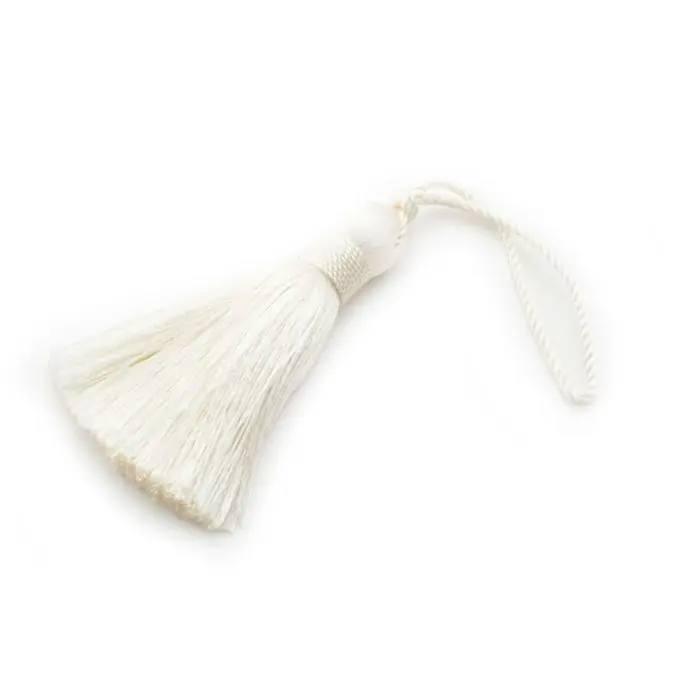 Neue Ware Quaste, glänzendes Cremefarben, großes Modell