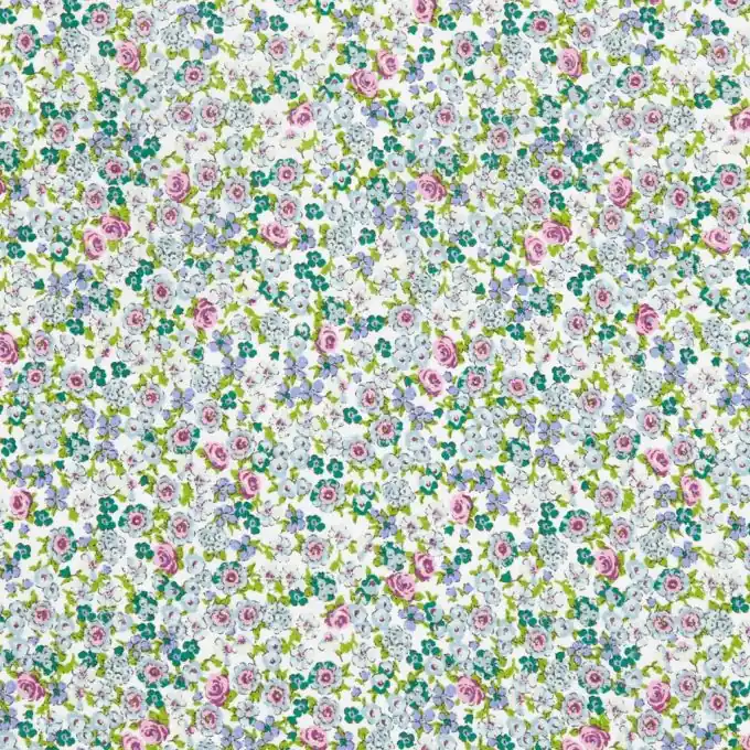 Zertifiziert Baumwollstoff Blumen Clara