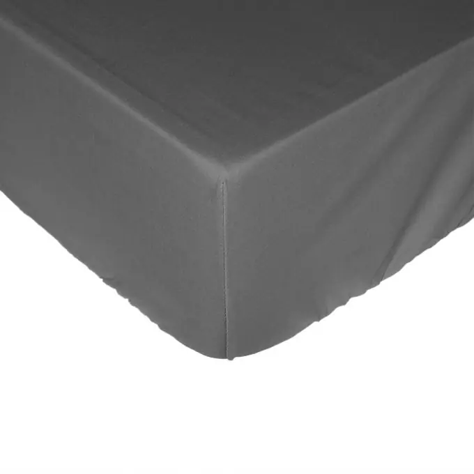 Spannbettlaken aus Baumwollperkal, anthrazitgrau, 90 x 190 cm Top-Qualität