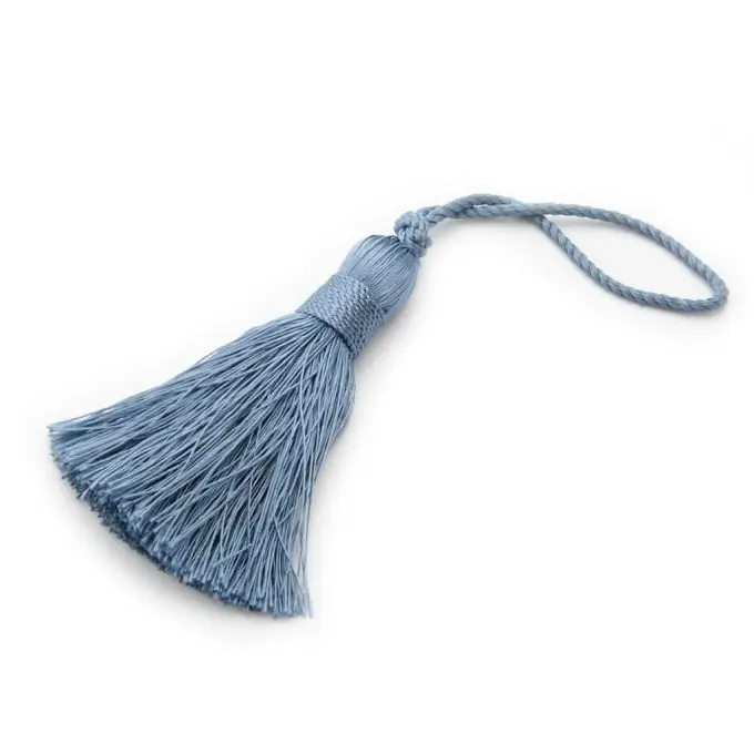 Highlight Quaste, glänzendes Blau, großes Modell