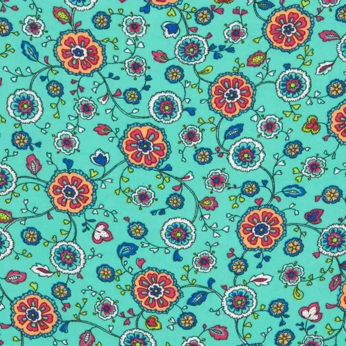 Neue Ware Viskosestoff Blumenmuster Kaschmir 145cm Breite