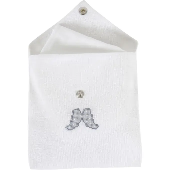 Stickgarn-Täschchen Weiß 18×18,5cm – Geschenkpochette Kostenfreie Lieferung