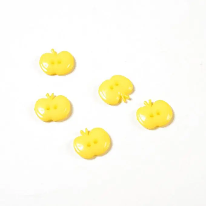 Neu Im Sortiment Knöpfe Apfel gelb