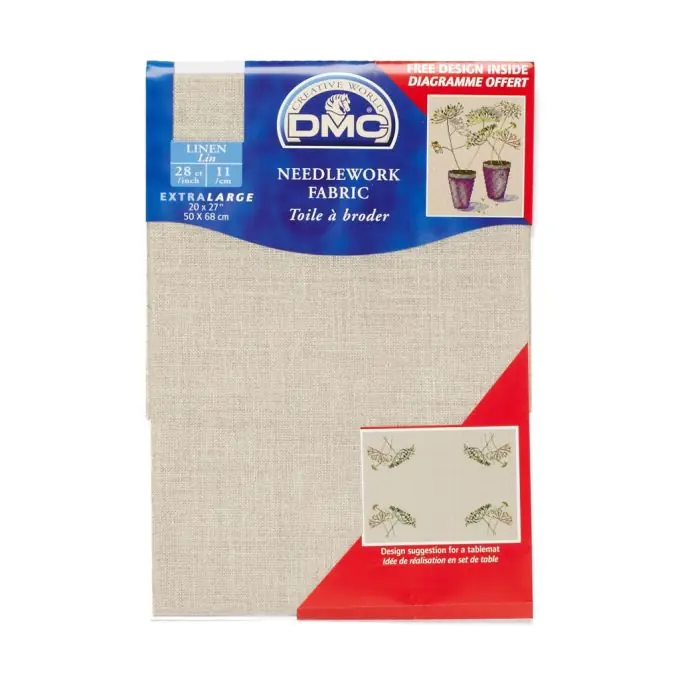 Weltweiter Versand Leinentuch 11 Fäden zum Besticken, 50 x 68cm – Natürlich