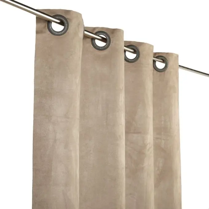 Top-Preis Doppelseitiger Suedine Vorhang Beige/Marron 150x260cm