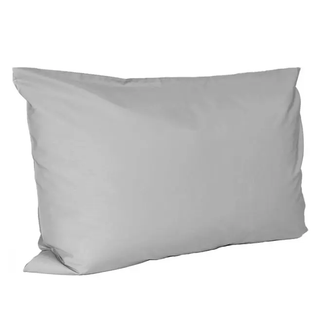 Beliebt Rechteckiger Kopfkissenbezug aus Baumwoll-Perkal, grau