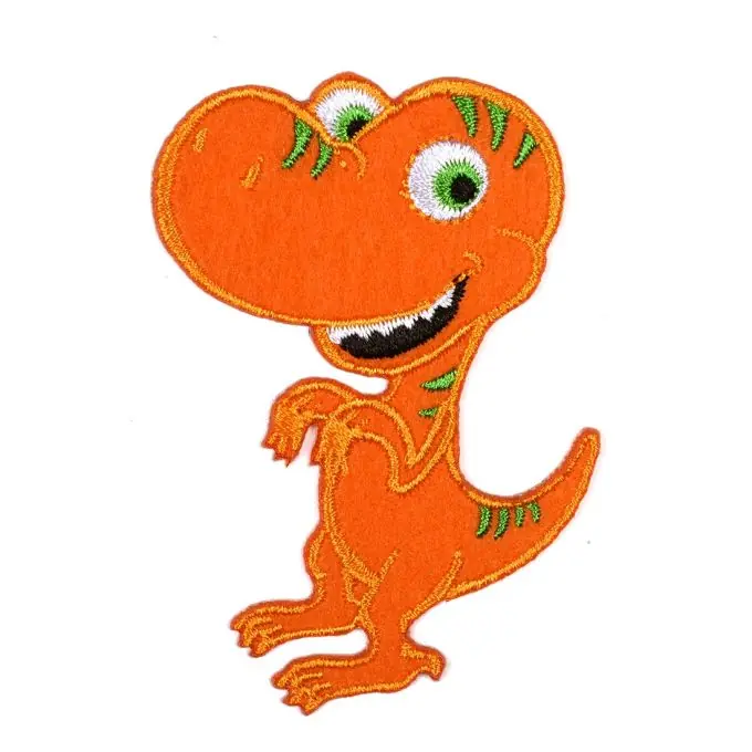 Kostenfreie Lieferung Thermoklebendes Dinosaurier-Motiv, orange