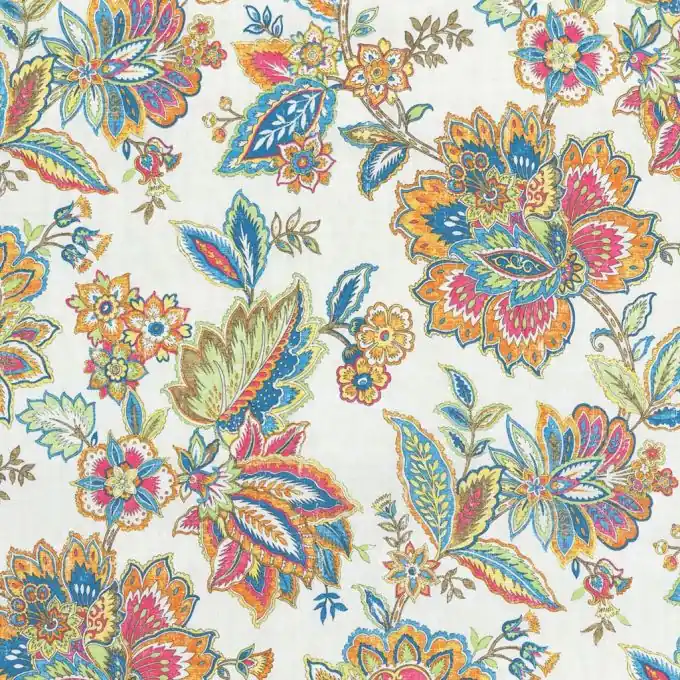 Popeline Jacobean India orange Online Kaufen