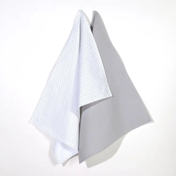 Echt 2er-Set Geschirrtücher, grau